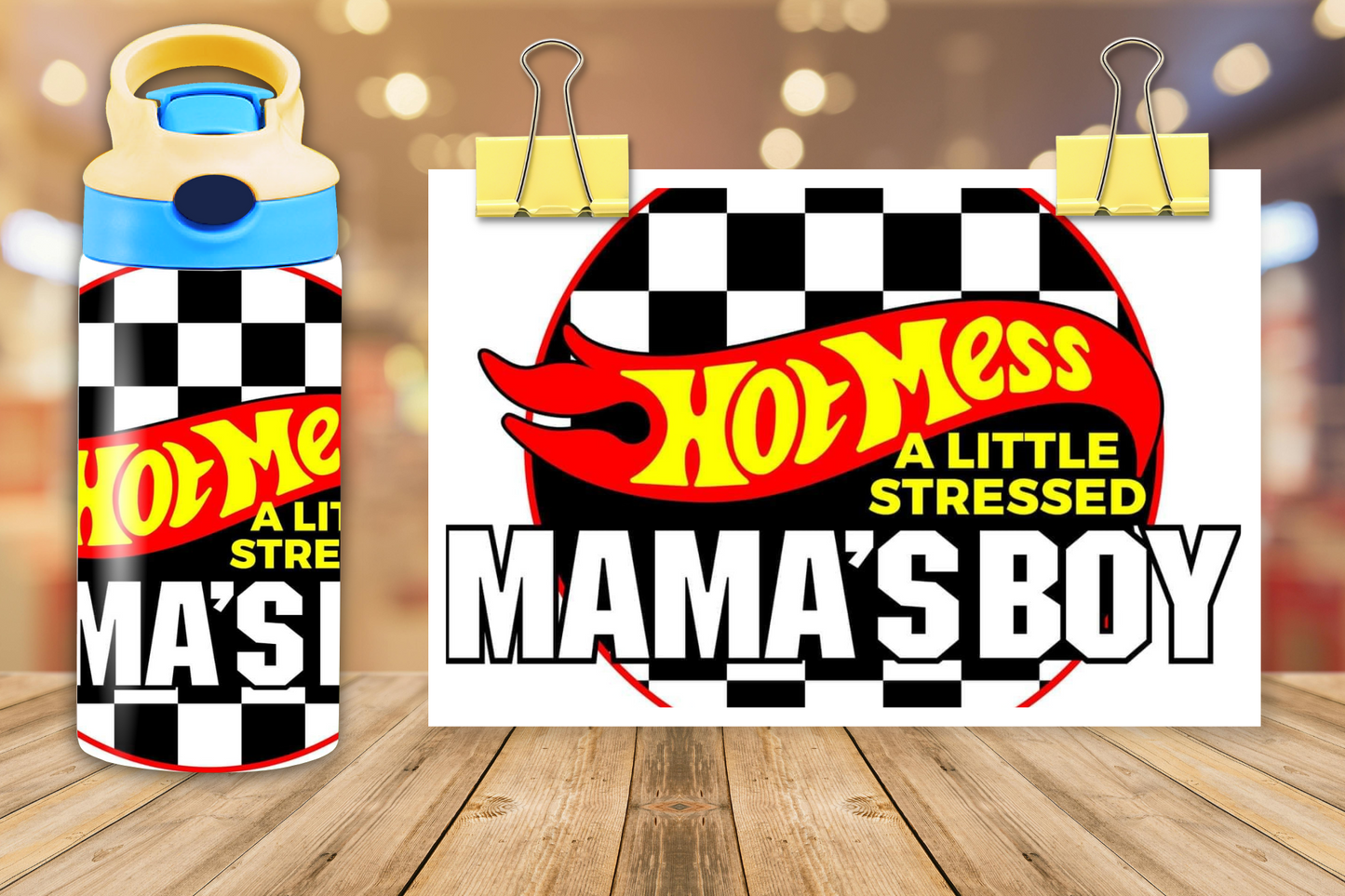 12 oz Hot Mess Water Bottle