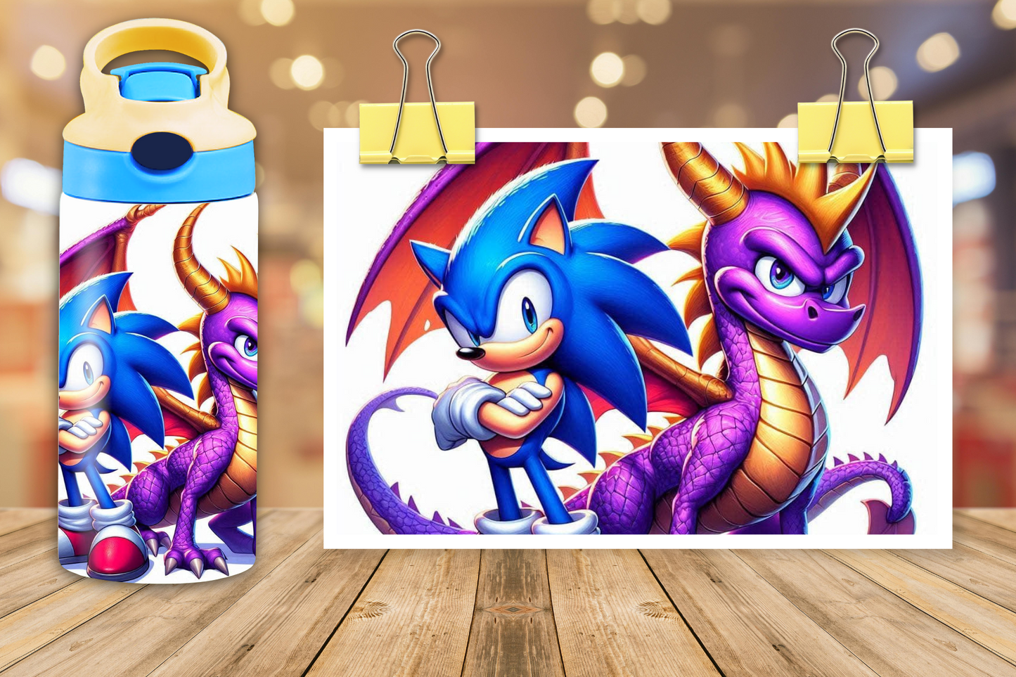 12 oz Sonic and Spyro Water Bottle