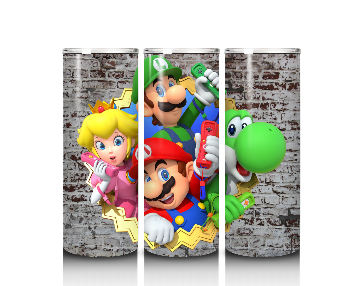 20 oz Mario, Luigi, Princess Peach and Yoshi Tumbler