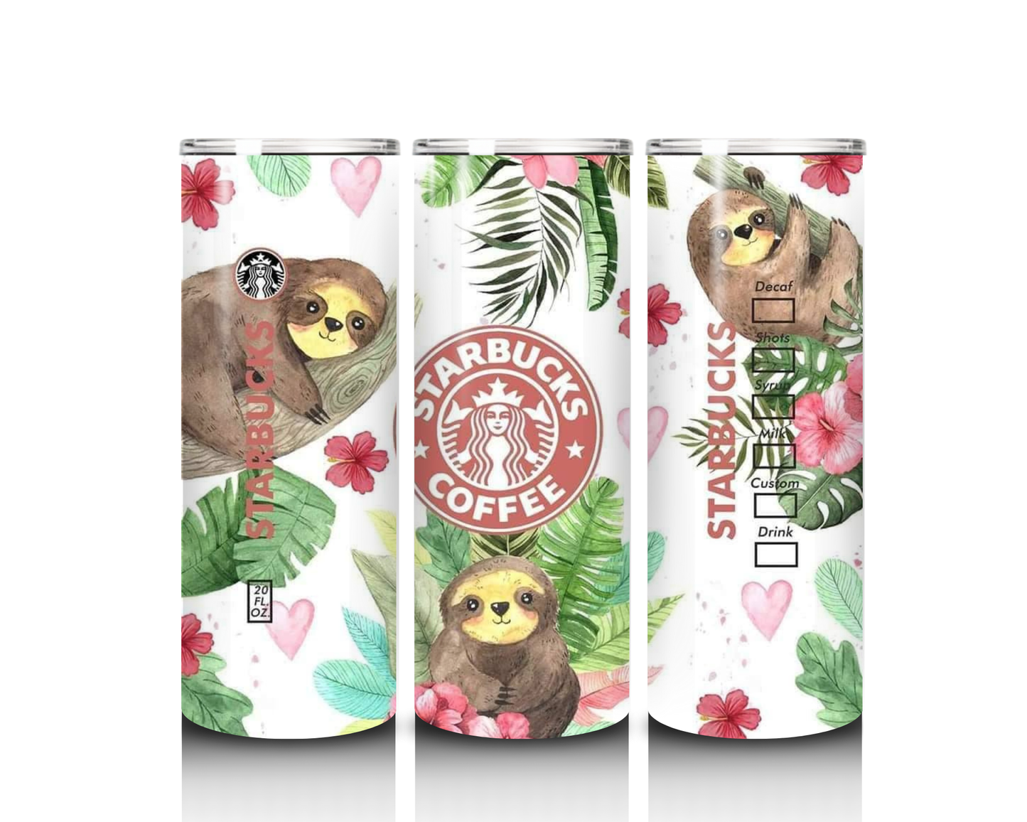 20 oz Sloth Tumbler