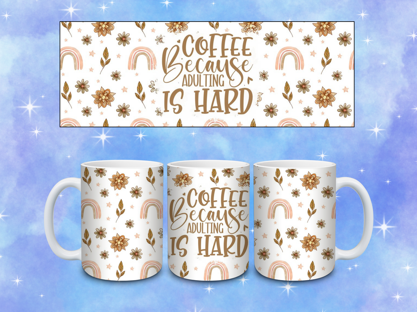 Coffee Because Adulting is Hard Coffee Mug
