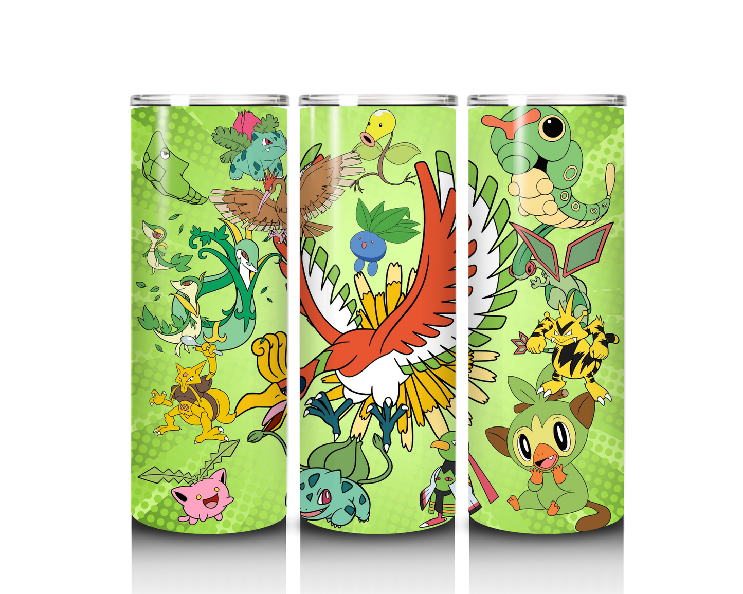 20 oz Pokemon Tumbler featuring Oh-Ho and other characters