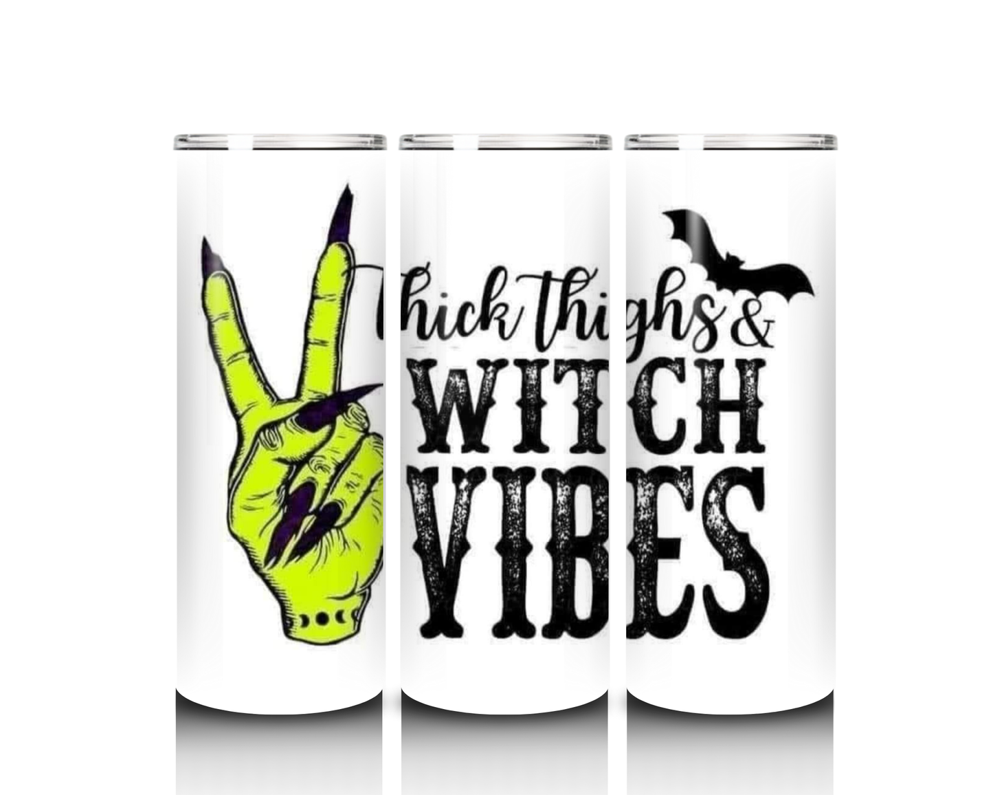 Thick Thighs and Witch Vibes Tumbler