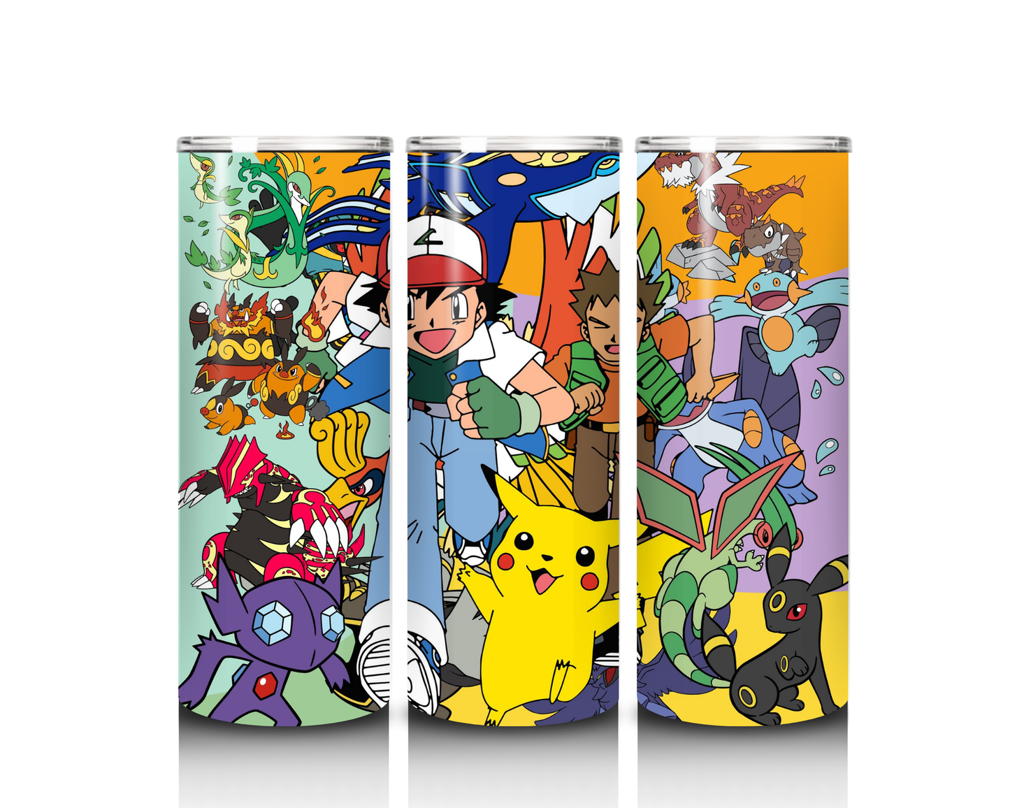 20 oz Pokemon Tumbler featuring Ash, Pikachu and other characters