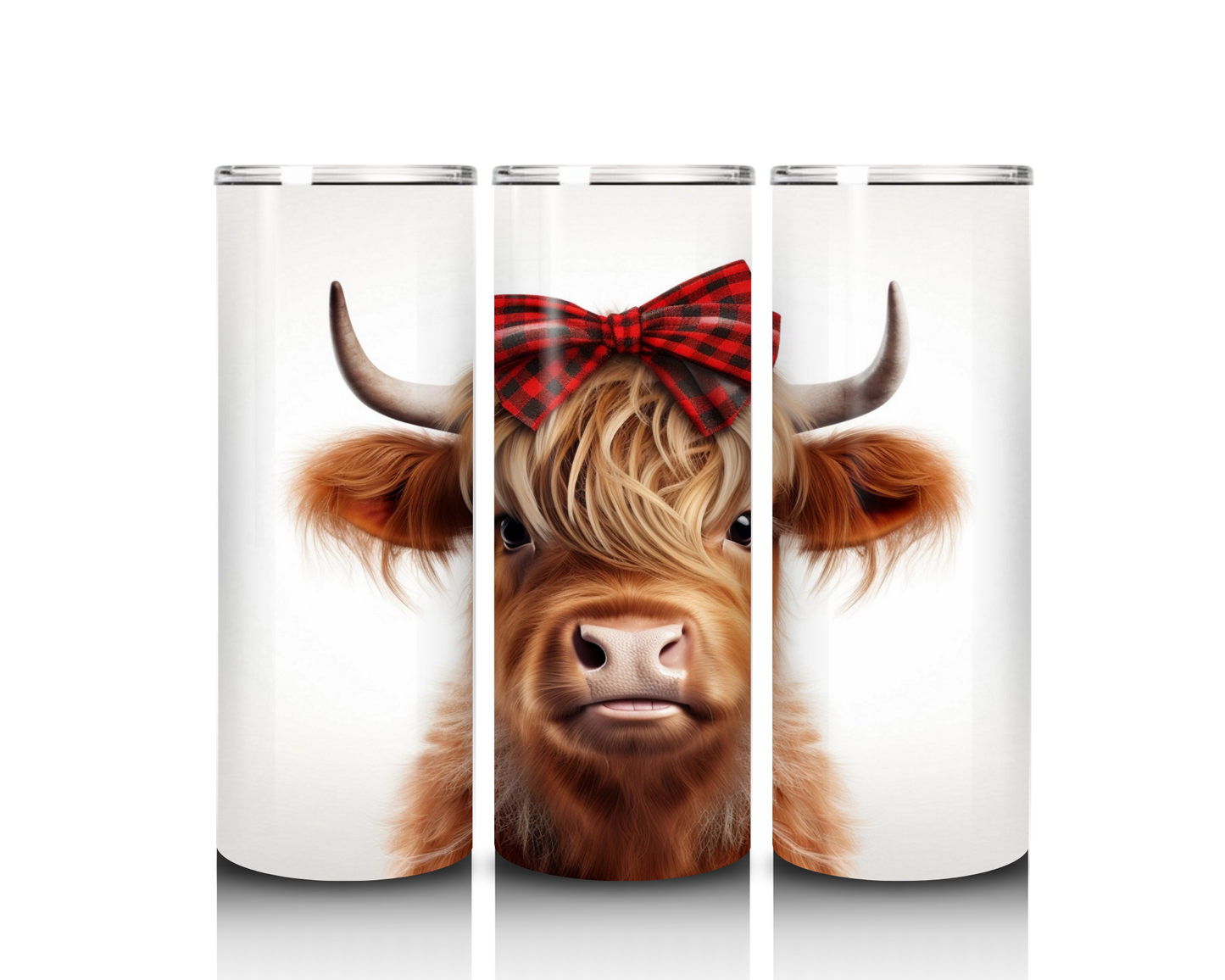 20 oz Highland Cow with a Bow Tumbler