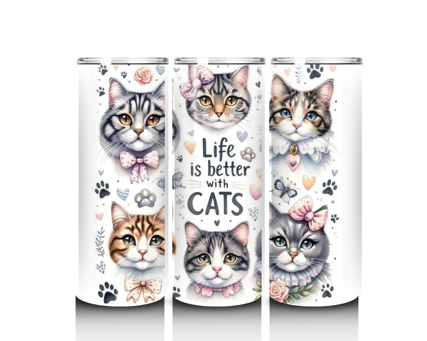 20 oz Life is Better With Cats Tumbler
