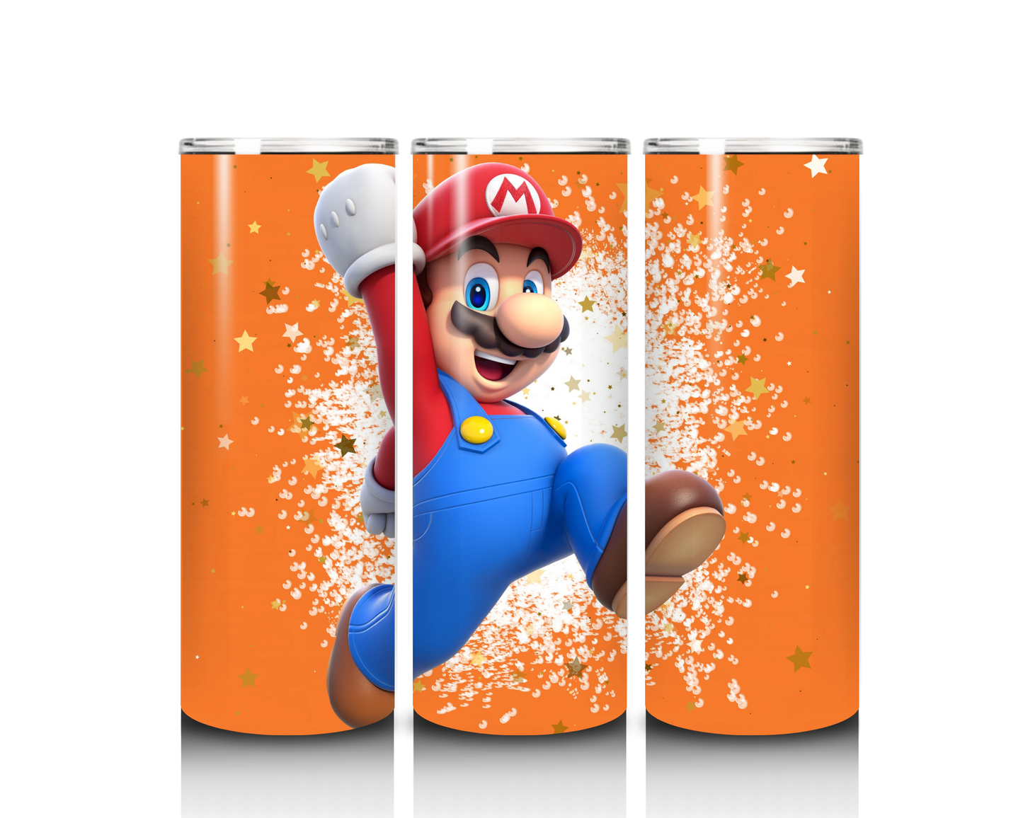 20 oz Mario on Orange background