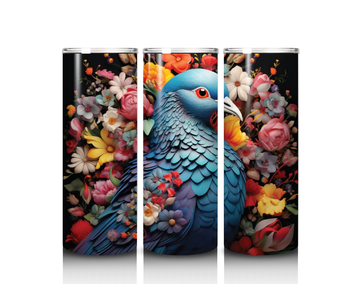 20 oz Floral Pigeon Tumbler