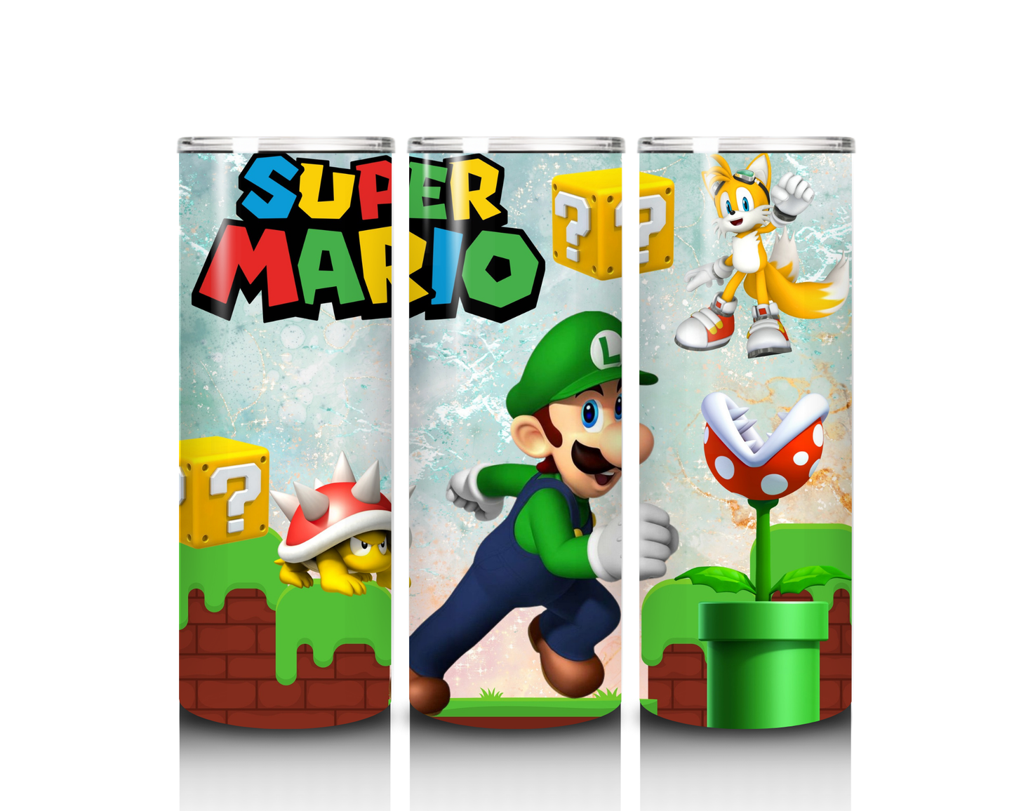 20 oz Luigi and Tails Tumbler