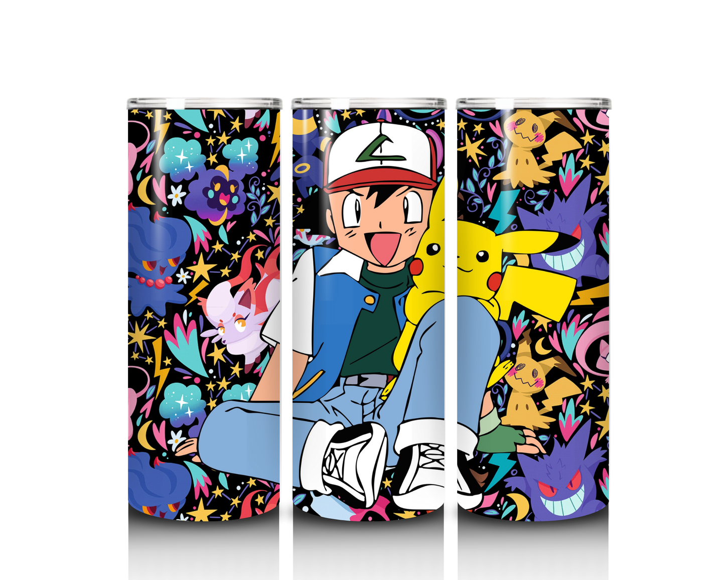 20 oz Pokemon Tumbler featuring Ash and Pikachu