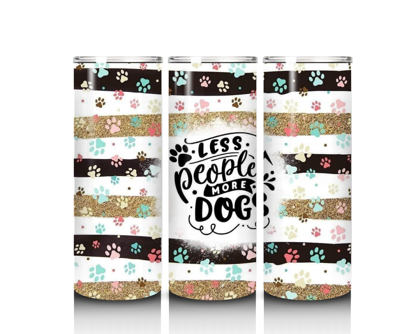 20 oz Less People More Dogs Tumbler