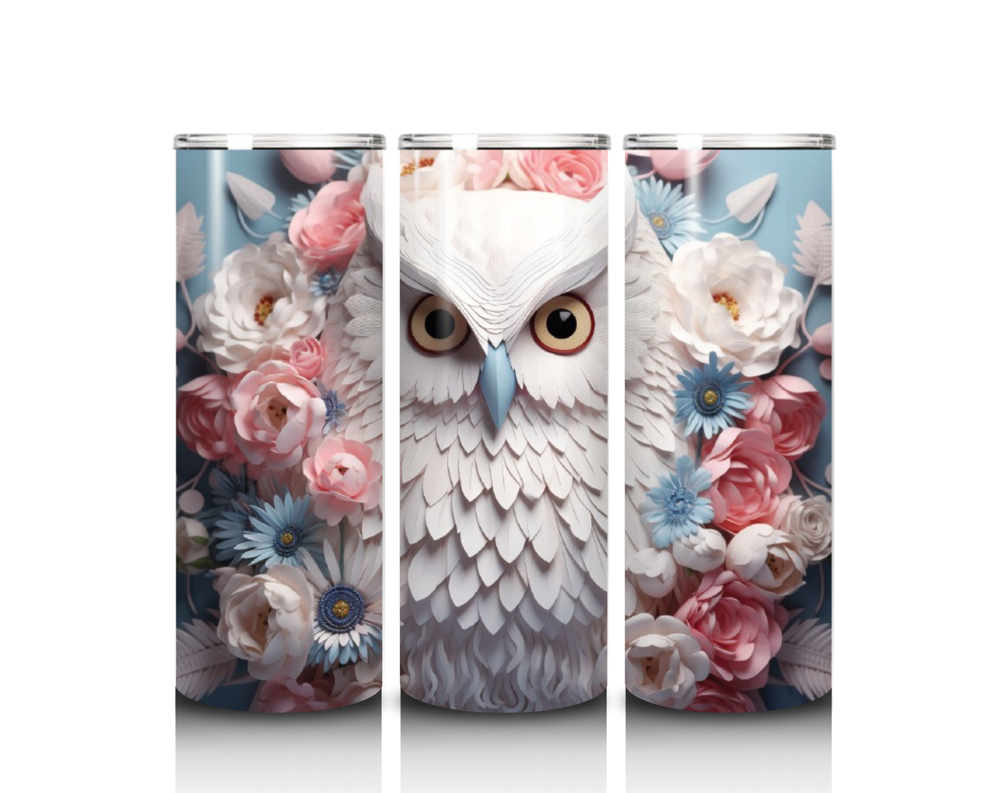 20 oz Floral Owl Tumbler