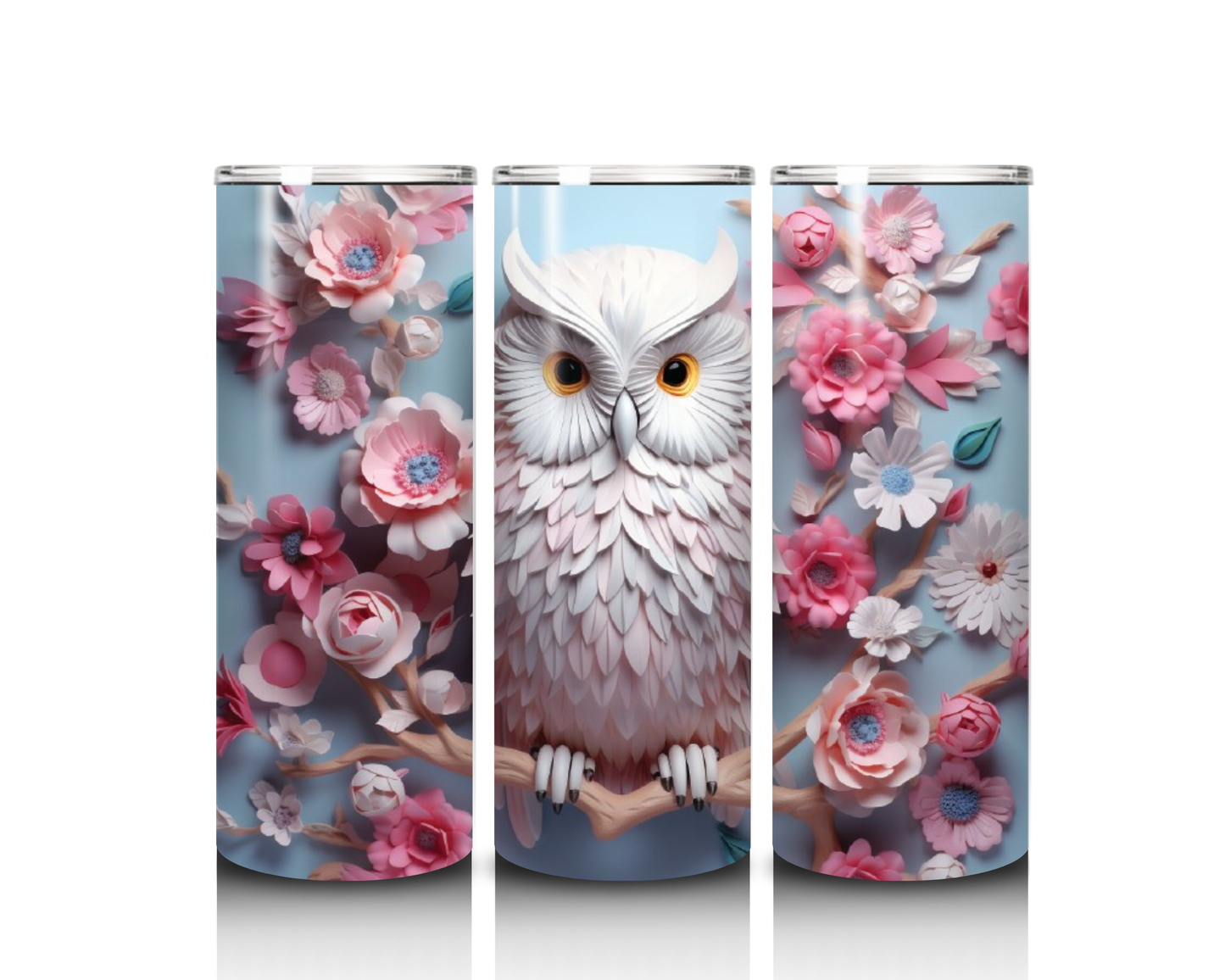 20 oz White Owl Tumbler