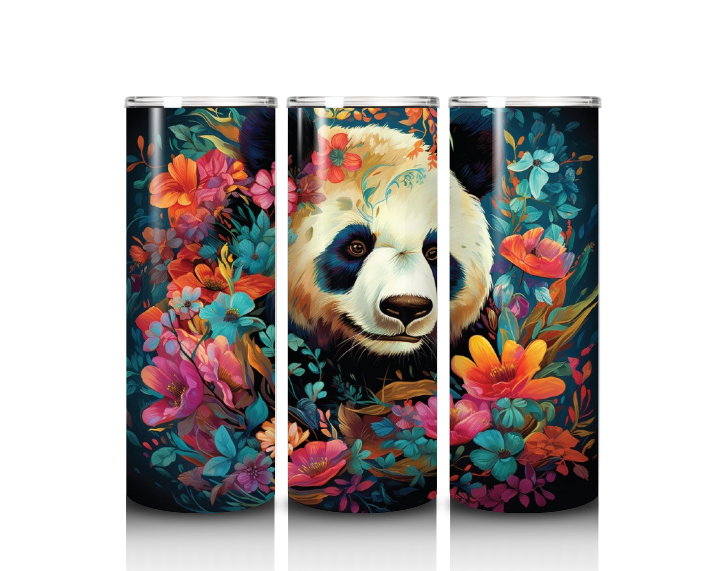 20 oz Floral Panda Tumbler