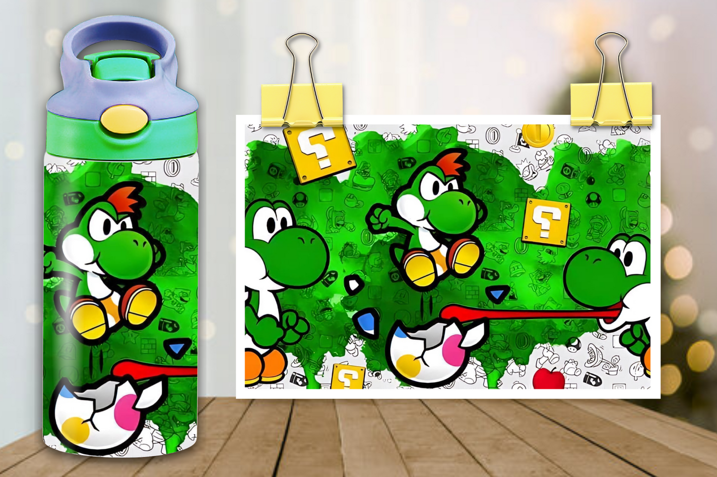 12 oz Yoshi Water Bottle