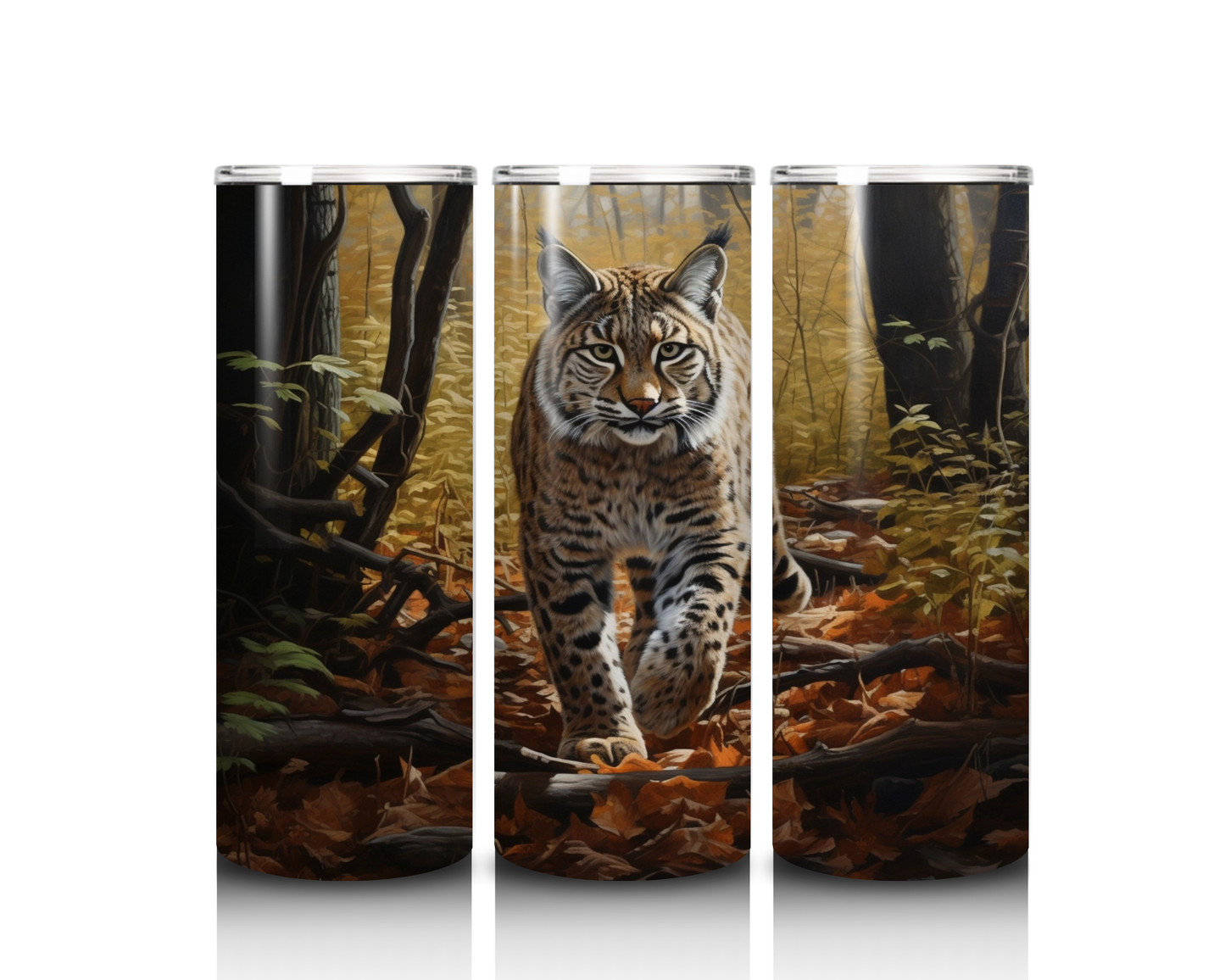 20 oz Bobcat in the Forest Tumbler