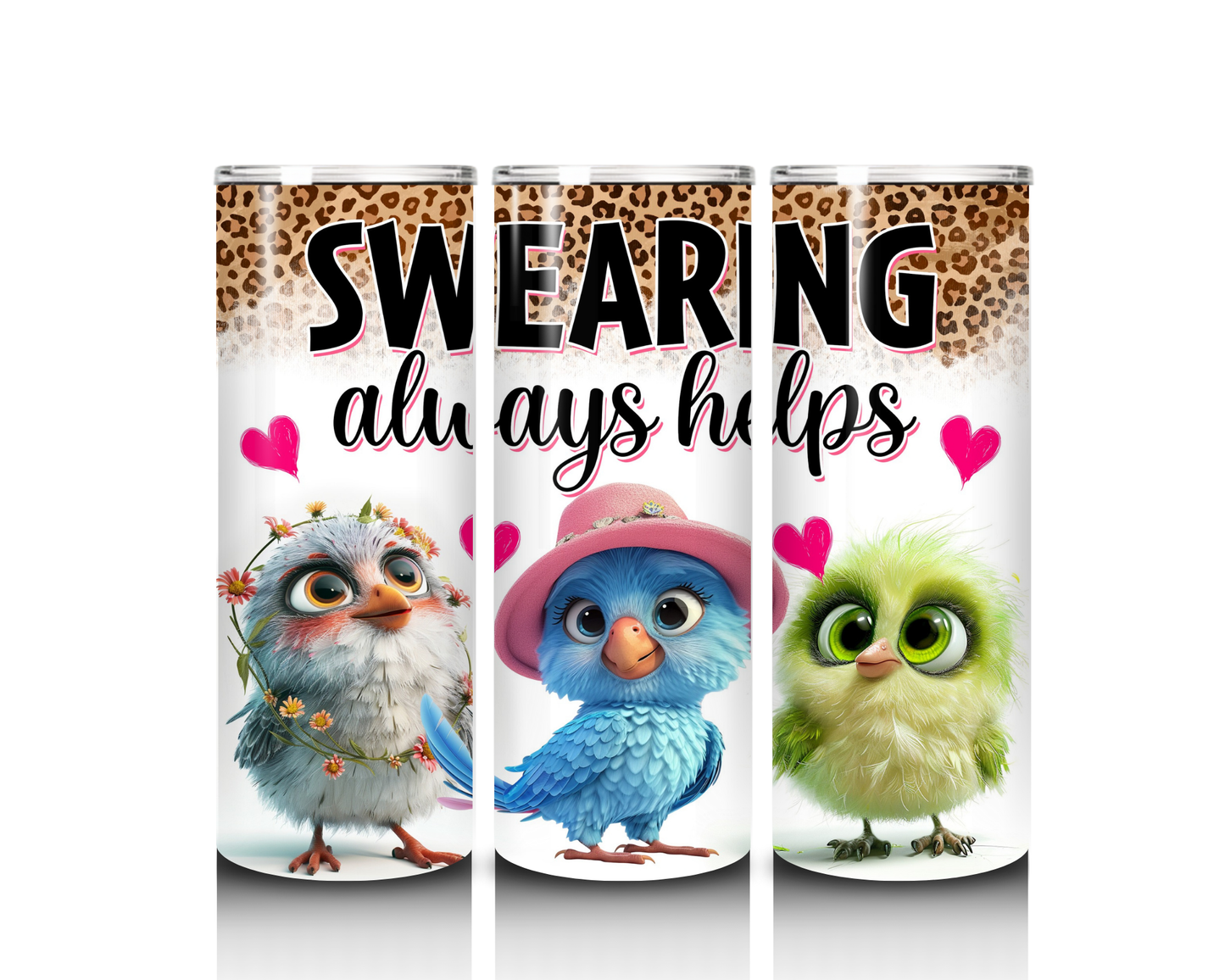 20 oz Swearing Always Helps Tumbler