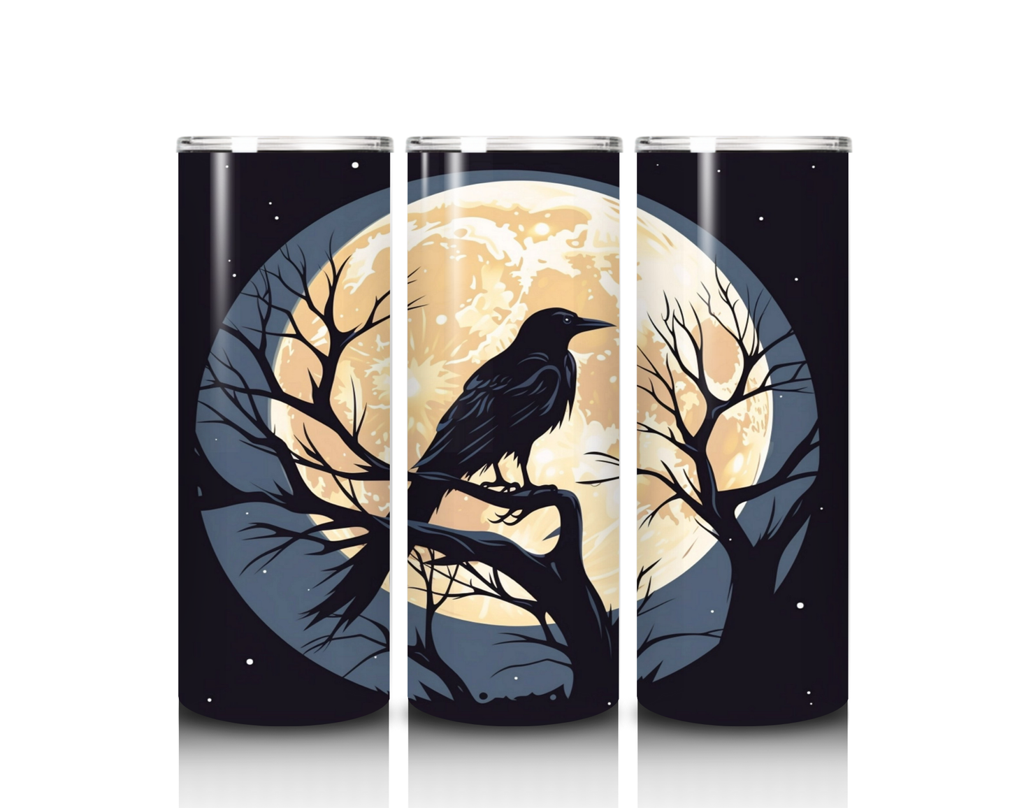 20 oz Moon Raven Tumbler