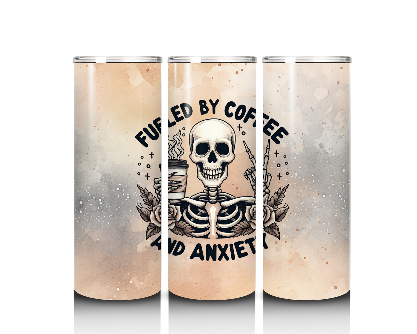 20 oz Fueled by Coffee and Anxiety Tumbler