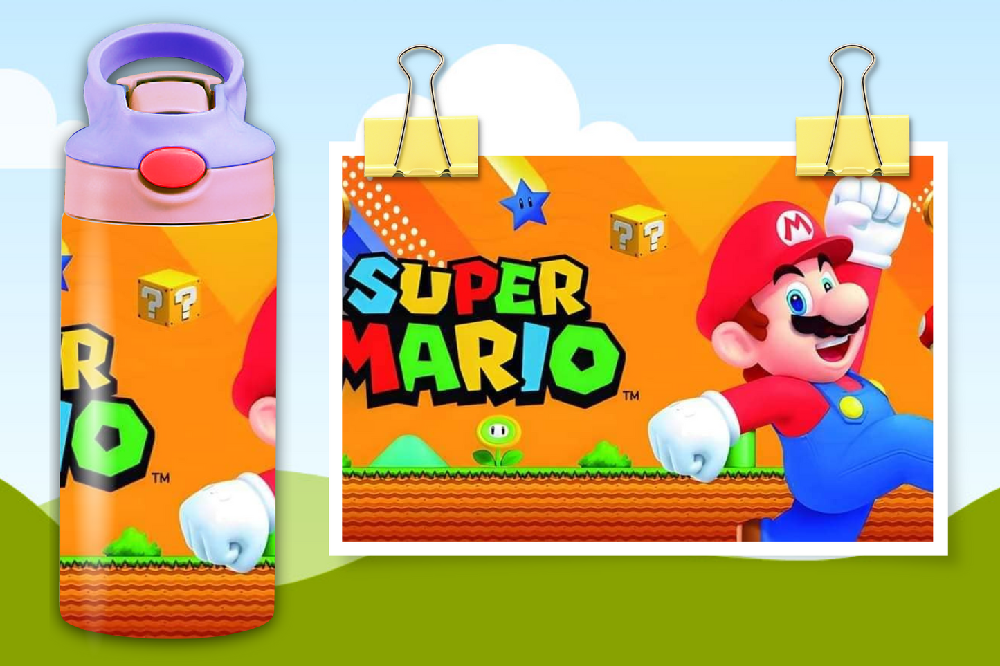 12 oz Super Mario Bros Water Bottle