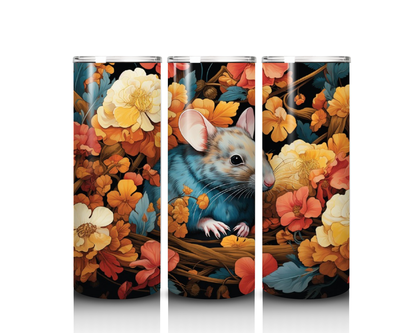 20 oz Floral Mouse Tumbler