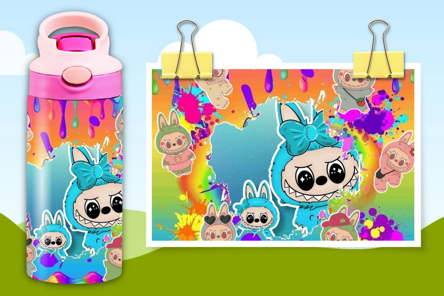 12 oz Labubu Water Bottle