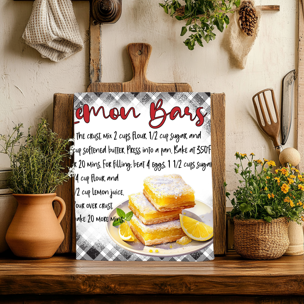 Lemon Bar Recipe Dish Towel