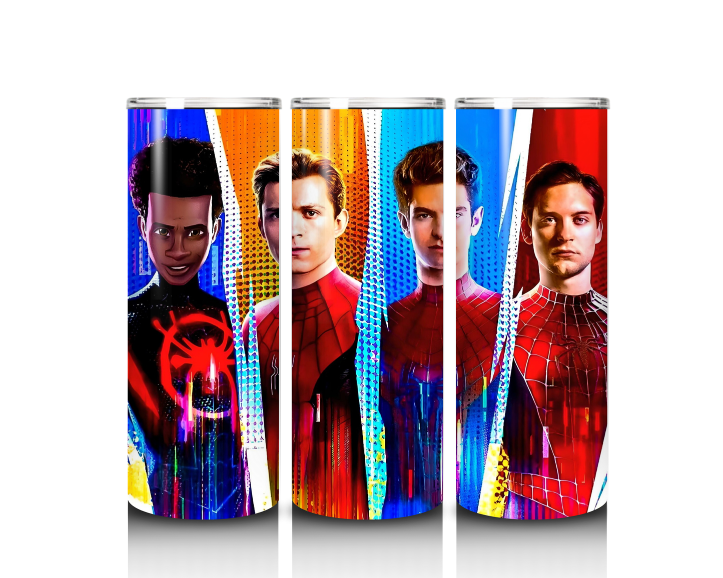 20 oz Many Faces of Spiderman Tumbler