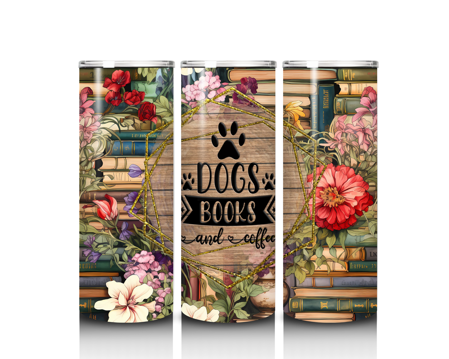 Dogs Books and Coffee Tumbler