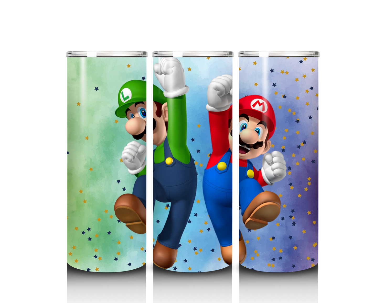 20 oz Sparkle Mario and Luigi Tumbler
