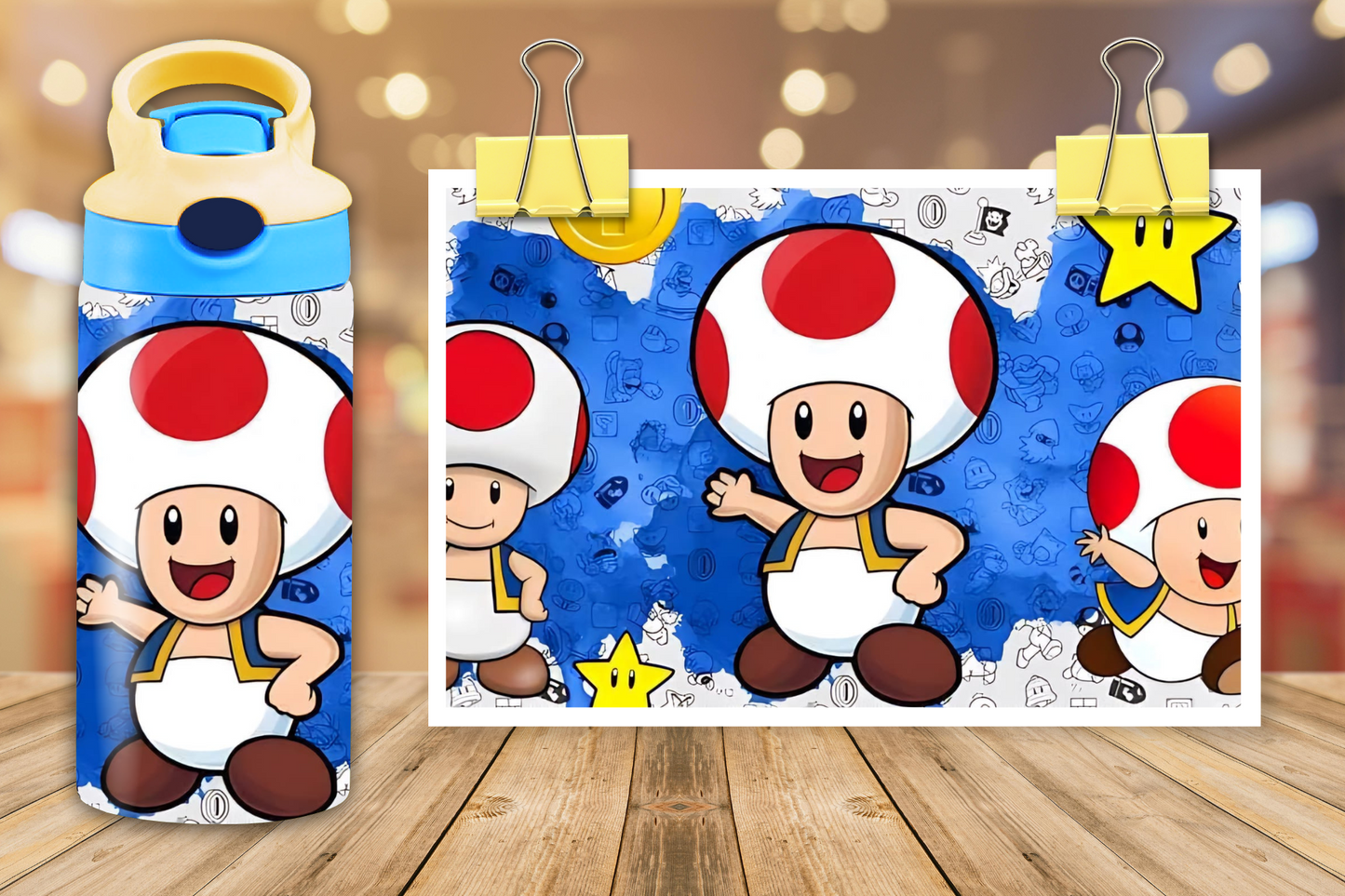 12 oz Toad from Mario Bros Water Bottle