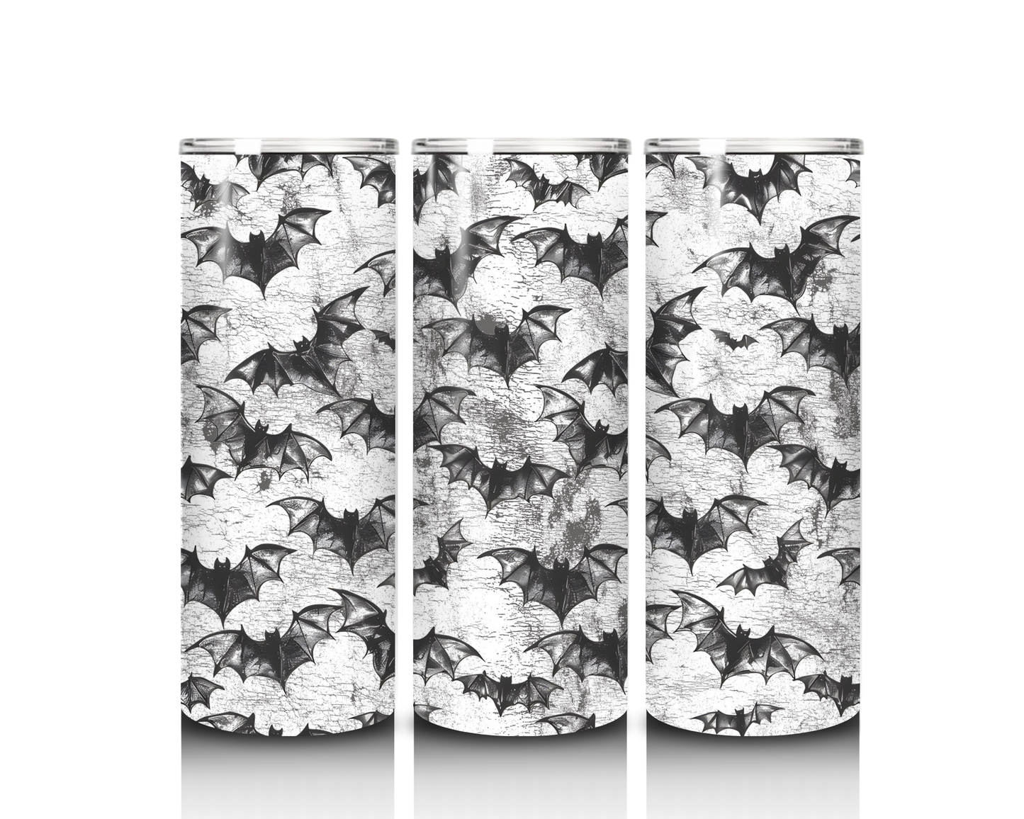 Black and White Bats Tumbler