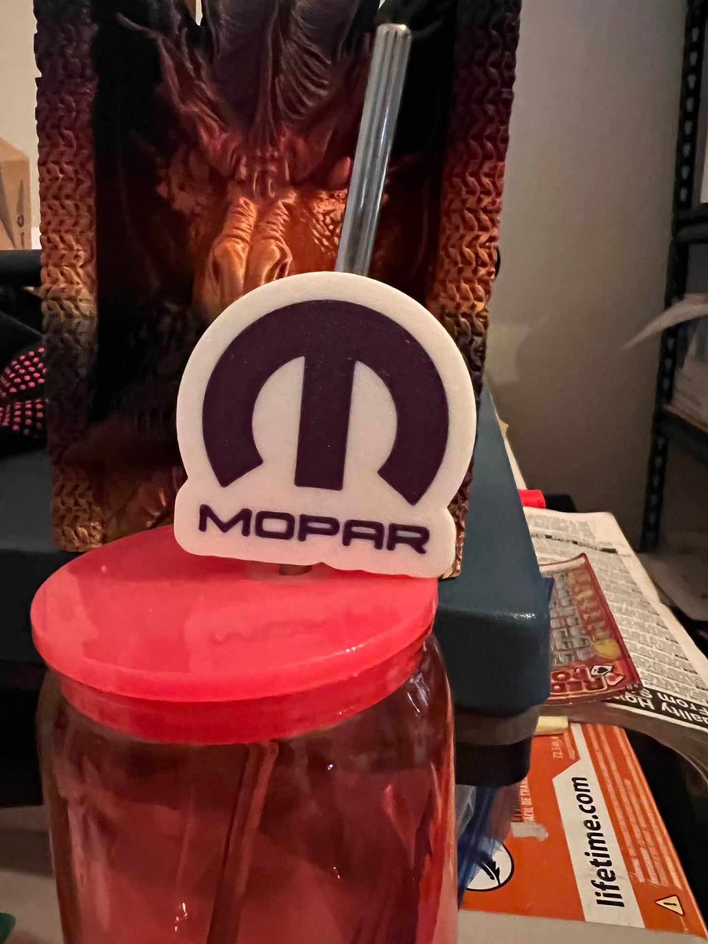 Mopar Emblem Straw Topper