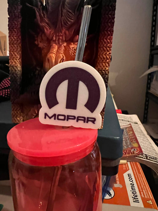 Mopar Emblem Straw Topper