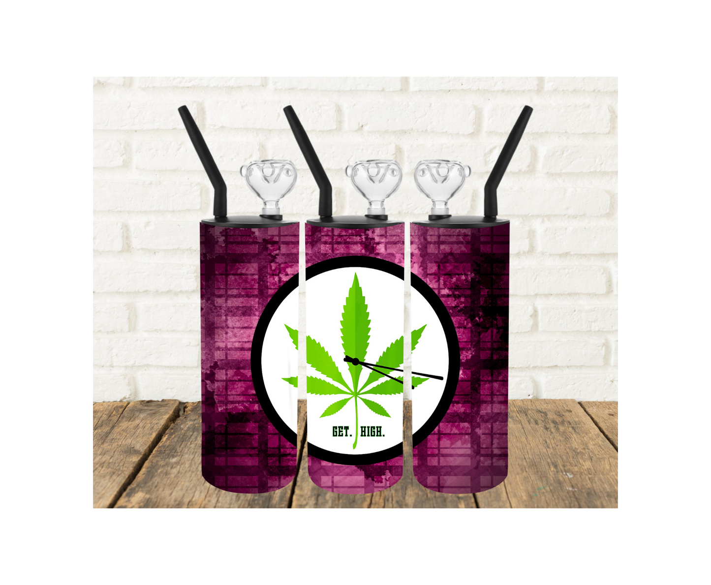 420 Leaf Clock Tumbler Pipe