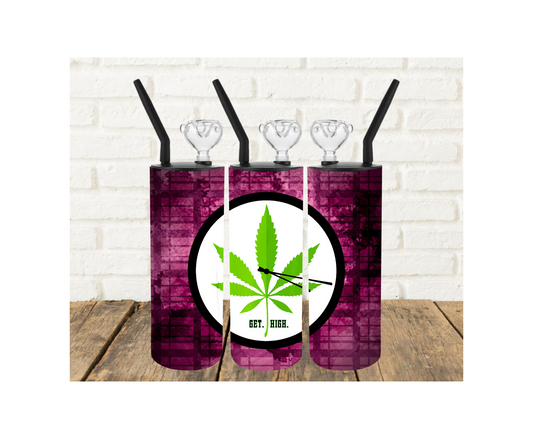 420 Leaf Clock Tumbler Pipe