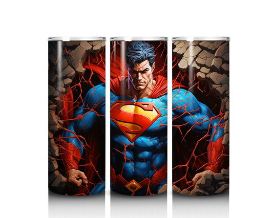 20 oz Superman Wall Break Tumbler