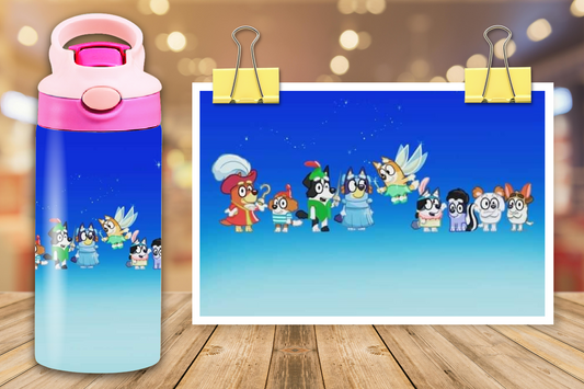 12 oz Bluey Peter Pan Water Bottle