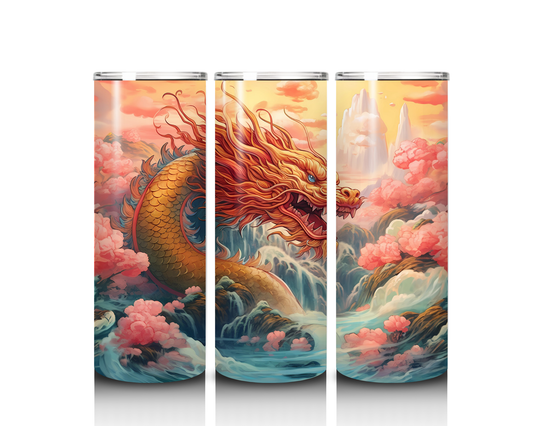 20 oz Japanese Dragon Tumbler
