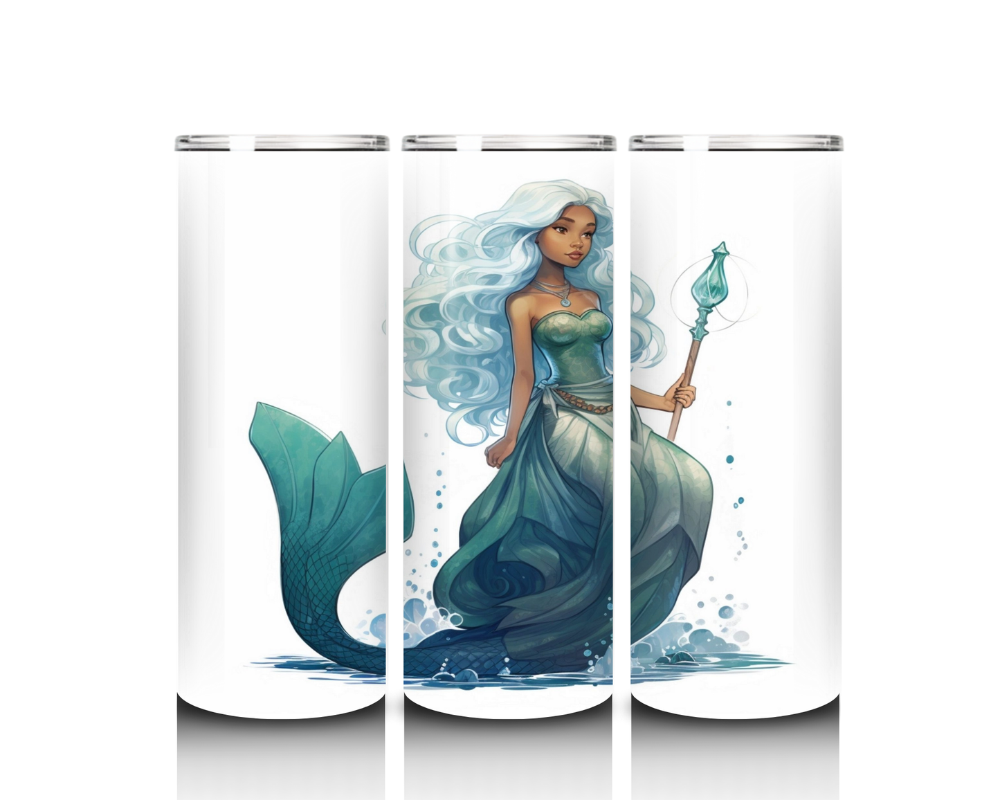 White Haired Mermaid Tumbler