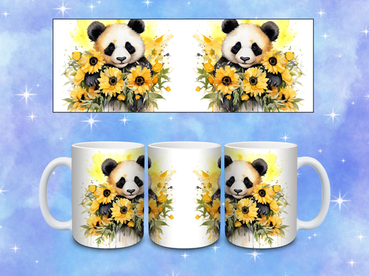 Sunflower Panda Coffee Mug