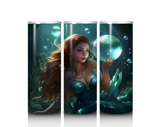 Mermaid with Bubbles Tumbler