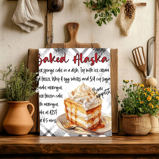Baked Alaska Recipe Dish Towel