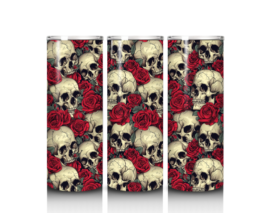 Skulls and Roses Tumbler