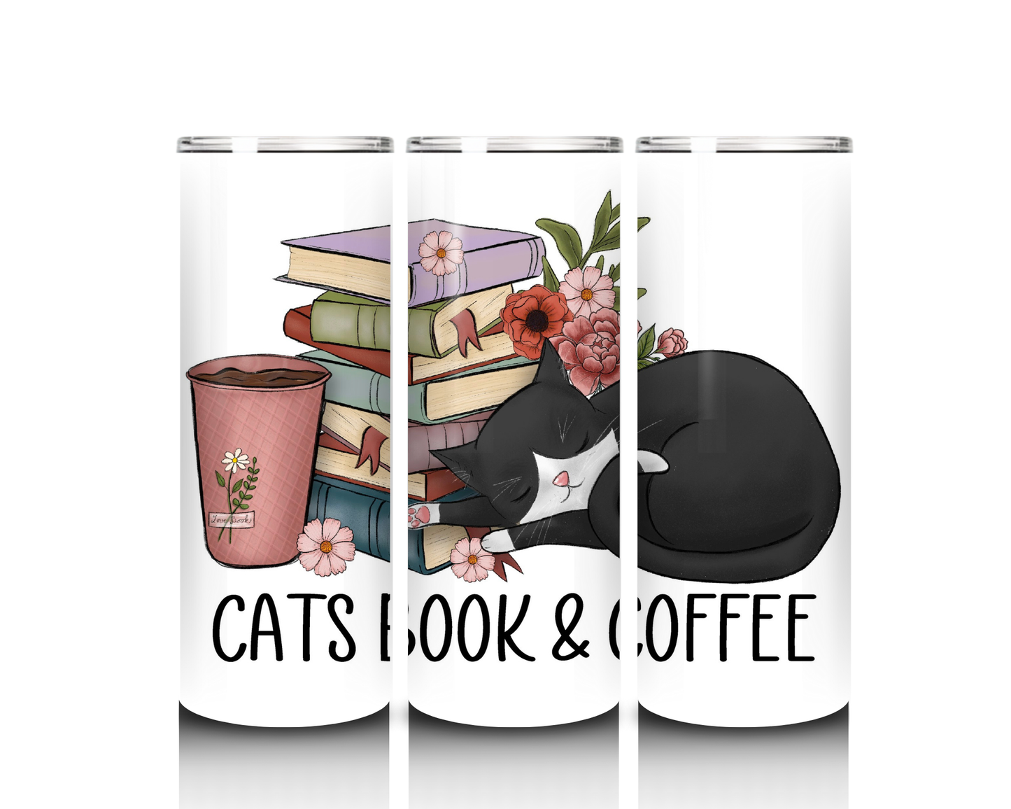 Cats, Books & Coffee Tumbler