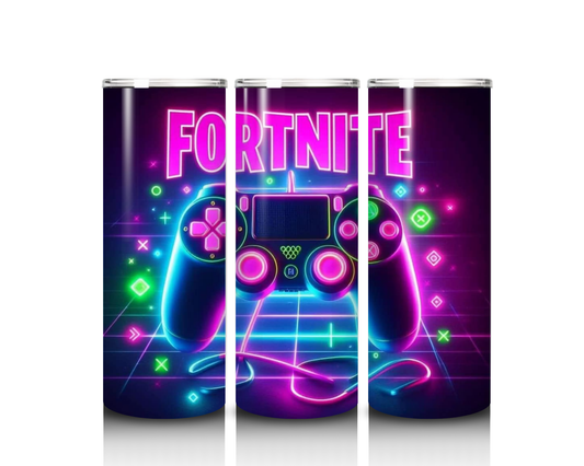 20 oz Neon Fortnite Tumbler