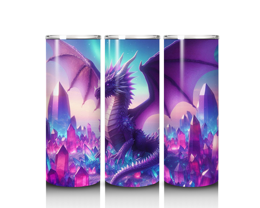 20 oz Purple Crystal Dragon Tumbler