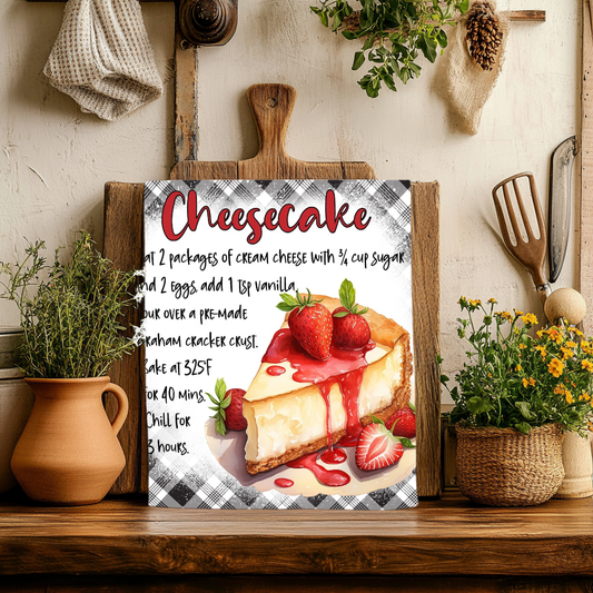 Cheesecake Recipe Dish Towel