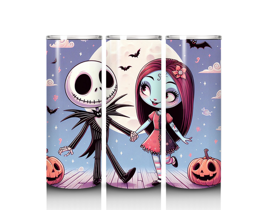 Cartoonish Jack and Sally Tumbler