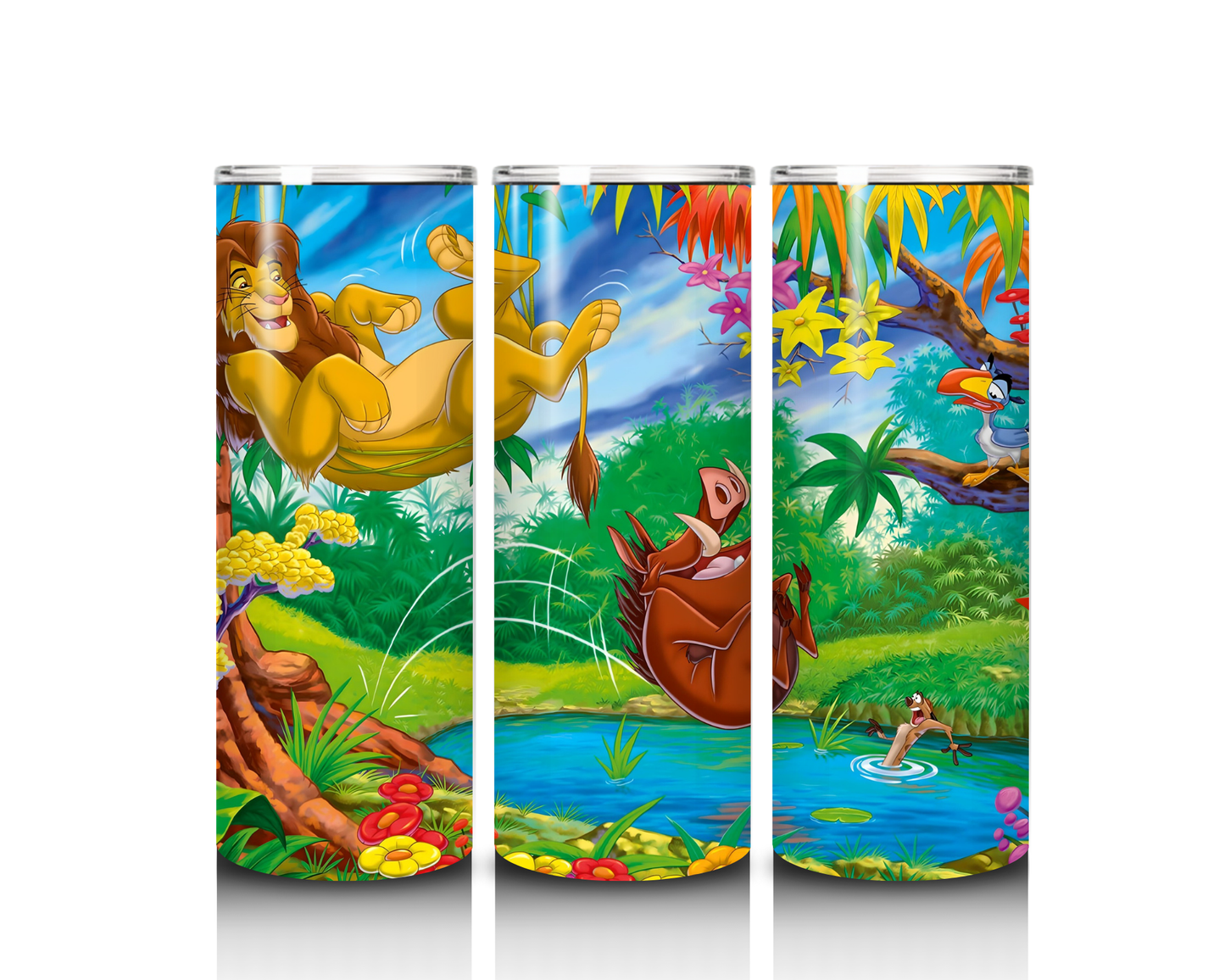 20 oz Simba, Timon and Pumba Tumbler